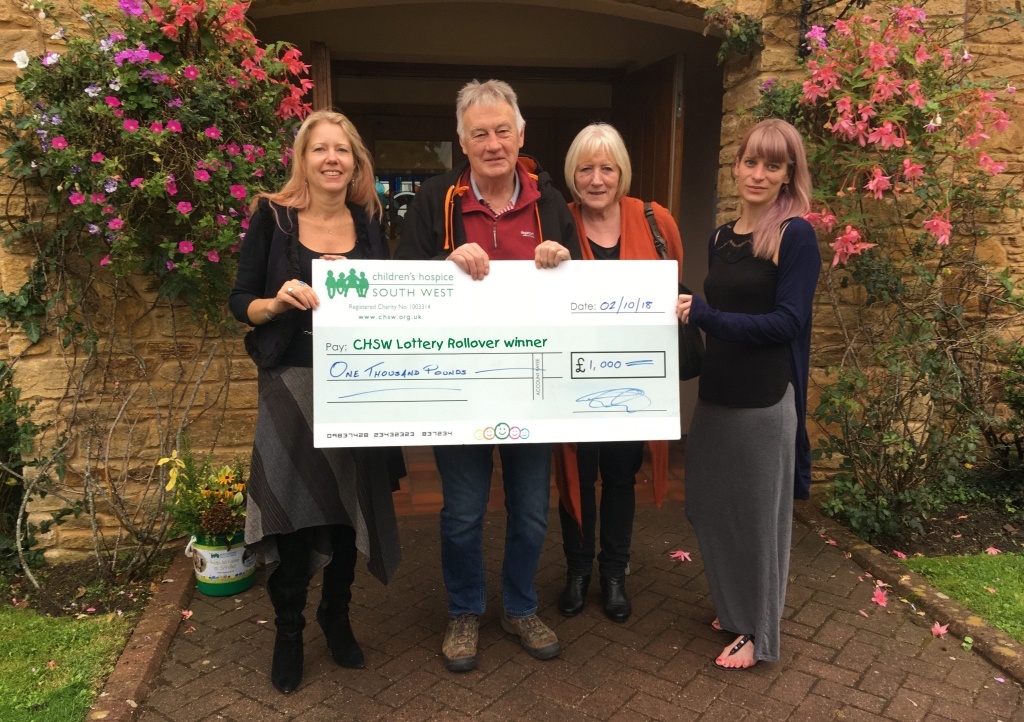 Exeter couple win children's hospice lottery