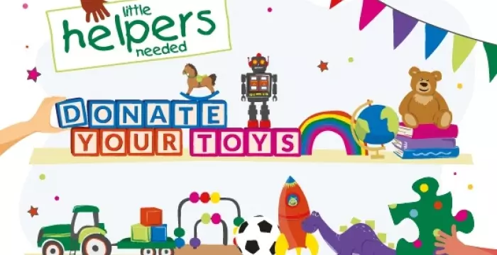 Illustration of colourful childrens toys on shelves