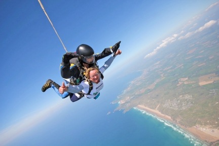 Skydive Perranporth participant