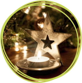 Christmas star votive candle holder
