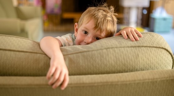 Boy in lounge