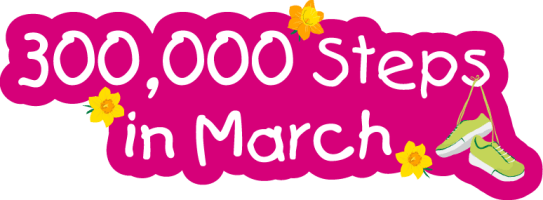 300,000 steps in March - Logo