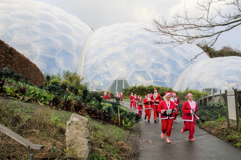 Santas on the Run at Eden Project