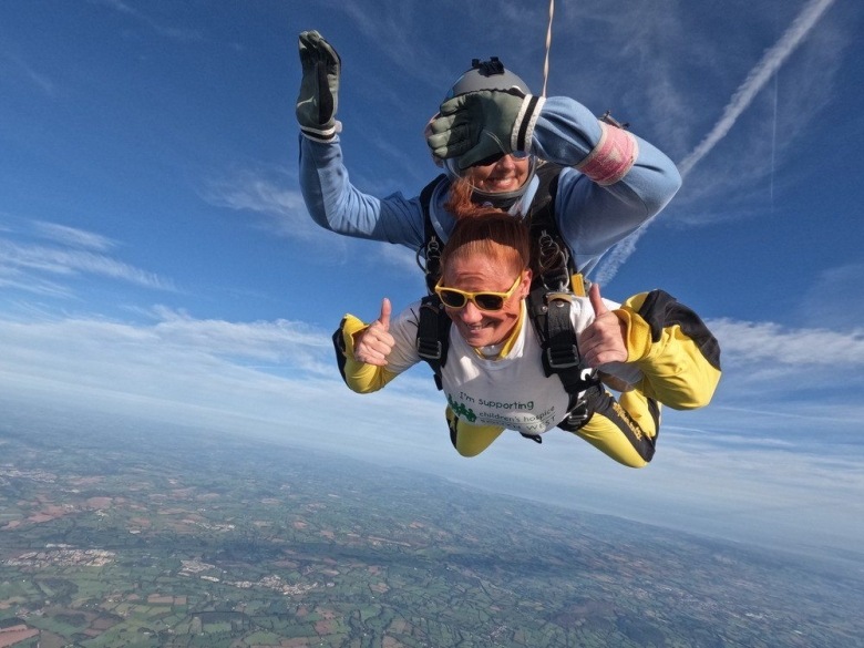 Katie charity skydive