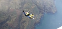 skydiver above Perranporth thumbnail