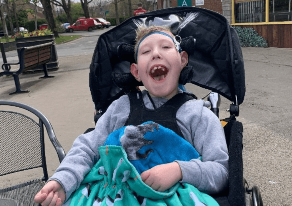 boy in wheelchair