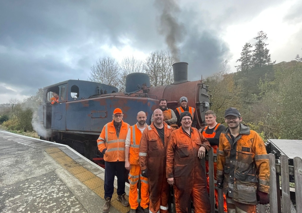 The train and the team who are restoring it