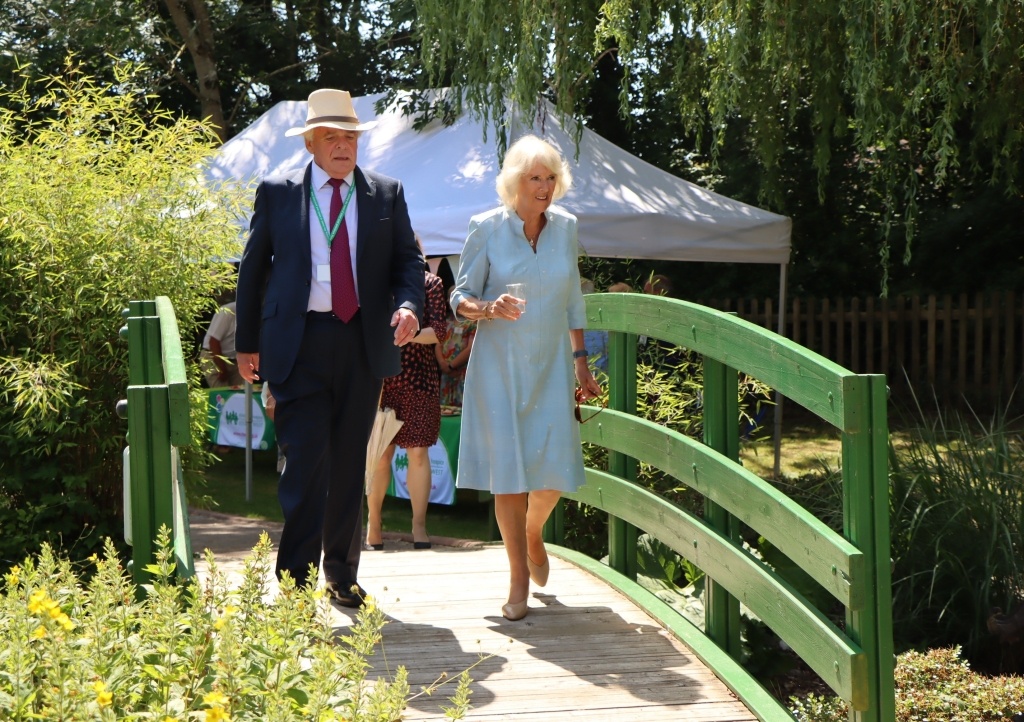 The Duchess of Cornwall is taken on a tour of Children’s Hospice South West’s (CHSW) Little Bridge House children’s hospice by the charity’s Co-founder and Chief Executive Eddie Farewell. Picture: CHSW