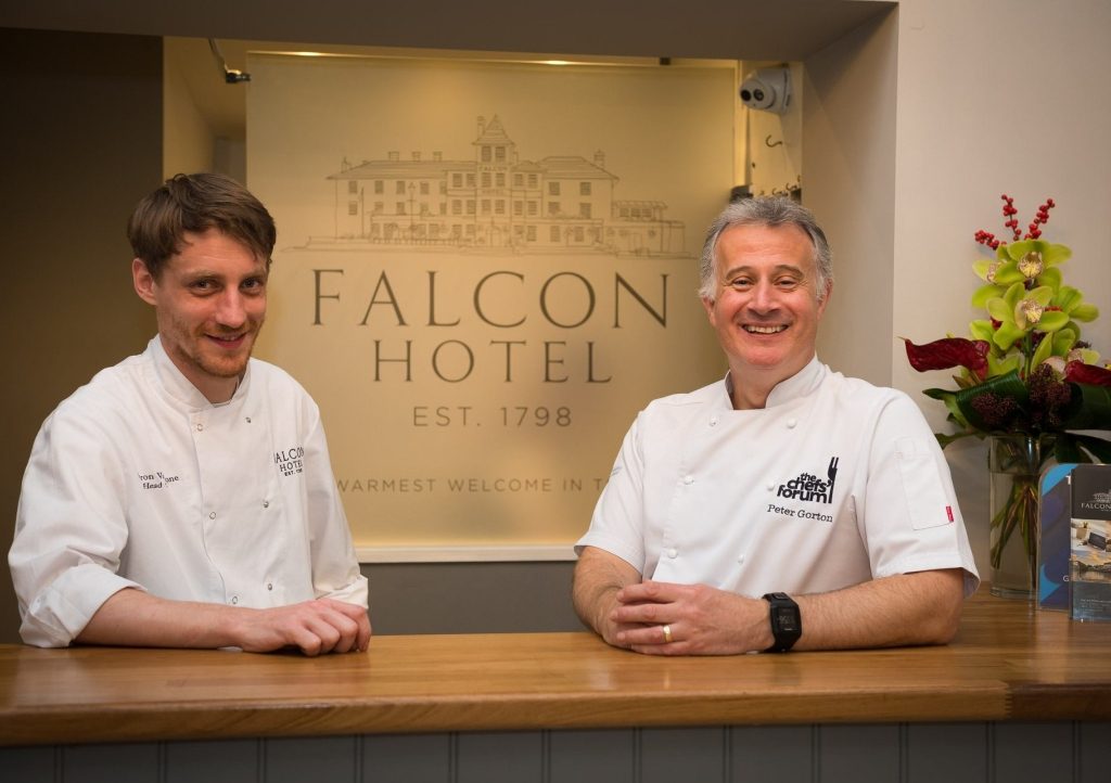 Peter Gorton and Aaron Vanstone (left) at the Falcon Hotel in Bude