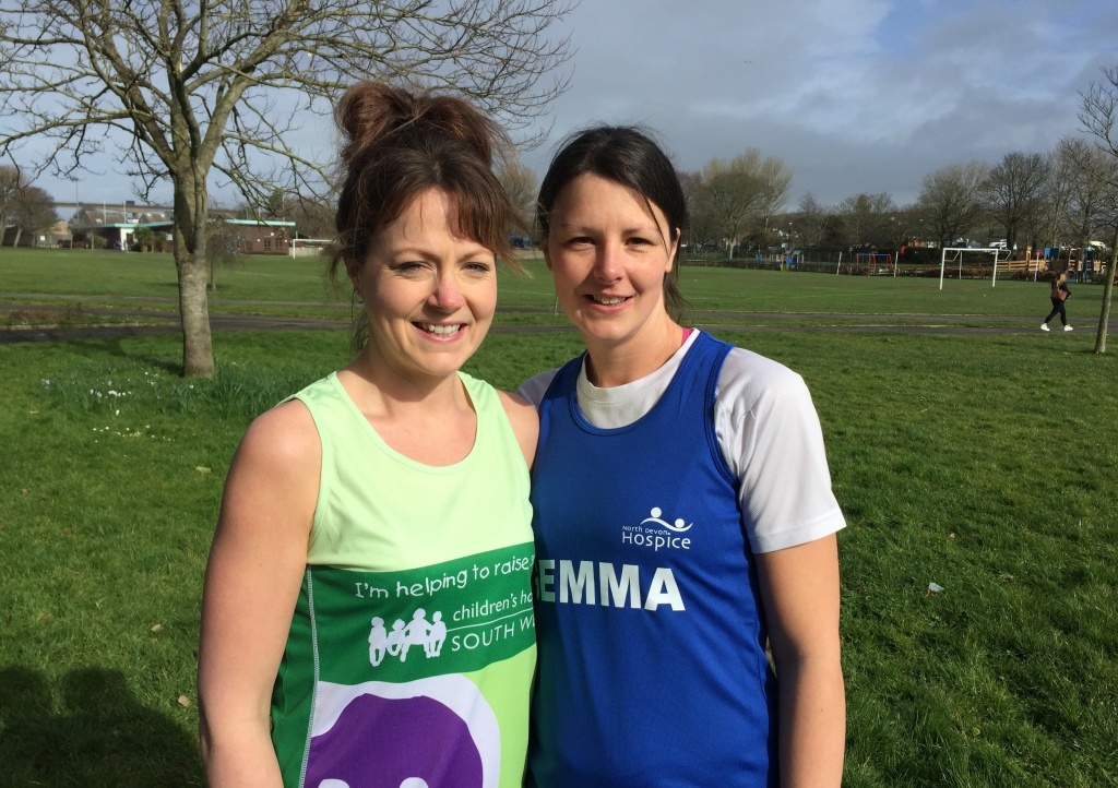 Bideford sisters Gemma Copp and Vikki Oliver are running the 2019 Virgin Money London Marathon in aid of North Devon Hospice and Children’s Hospice South West.