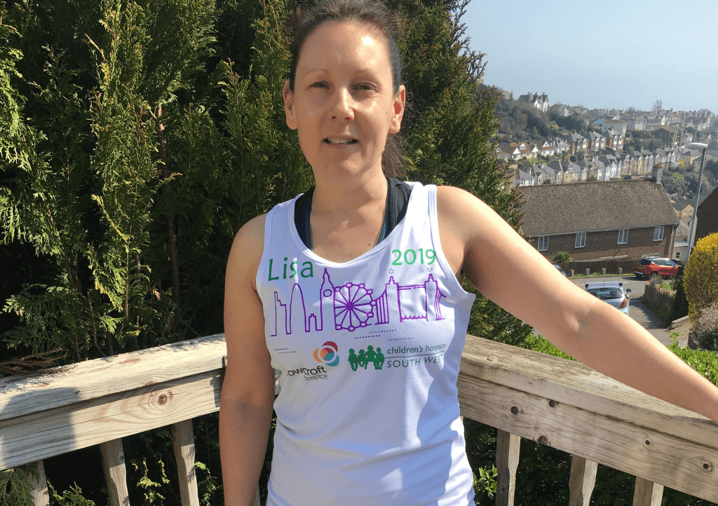 Teignmouth mum Lisa Ross is running the 2019 Virgin Money London Marathon in aid of Children’s Hospice South West and Rowcroft Hospice