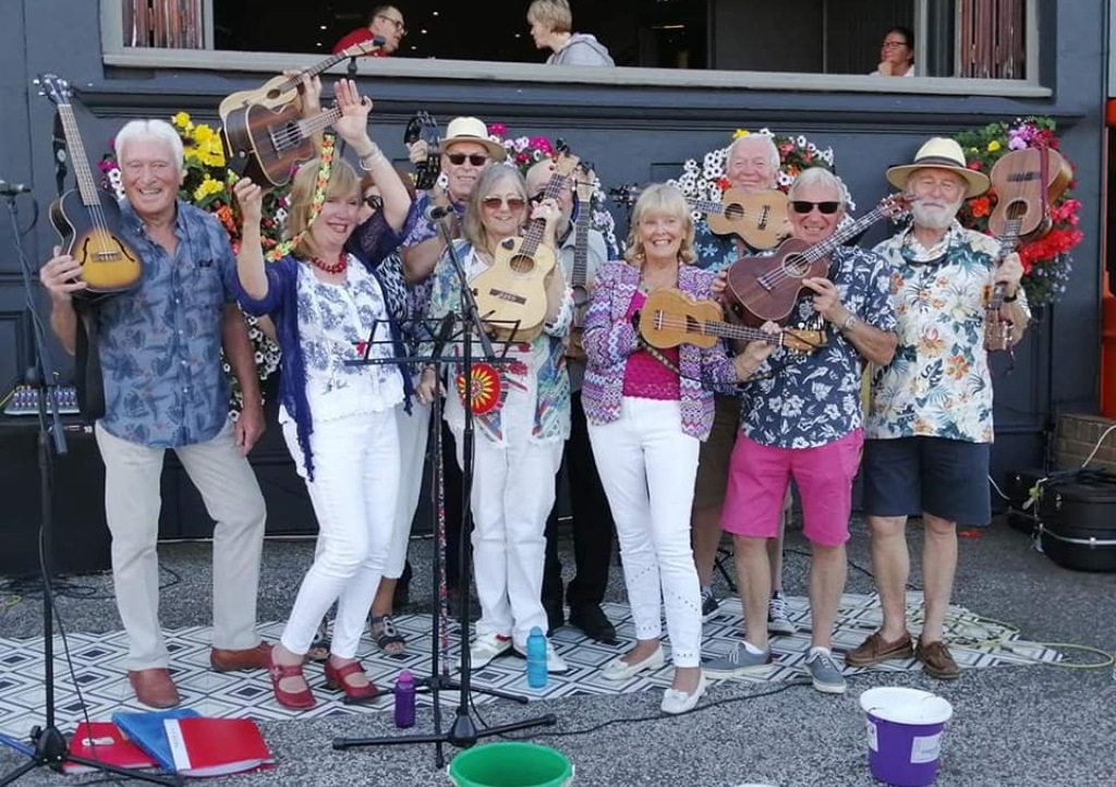 The Riviera Ukulele Band played at The Hyde Dendy Big Weekend in Paignton