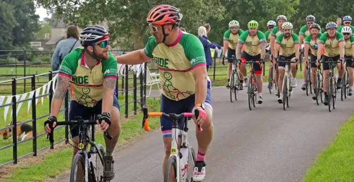 Two cyclists taking part in Ride for Precious Lives