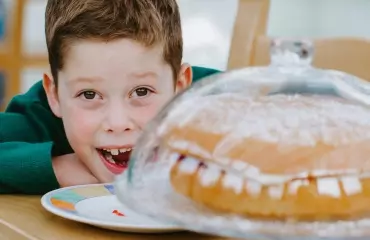 boy with cake