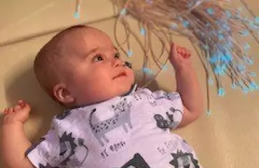 Arlo in sensory room